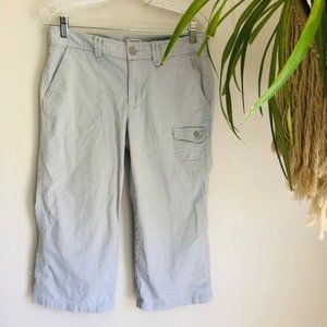 Women’s White Docker Capri Denim Pant